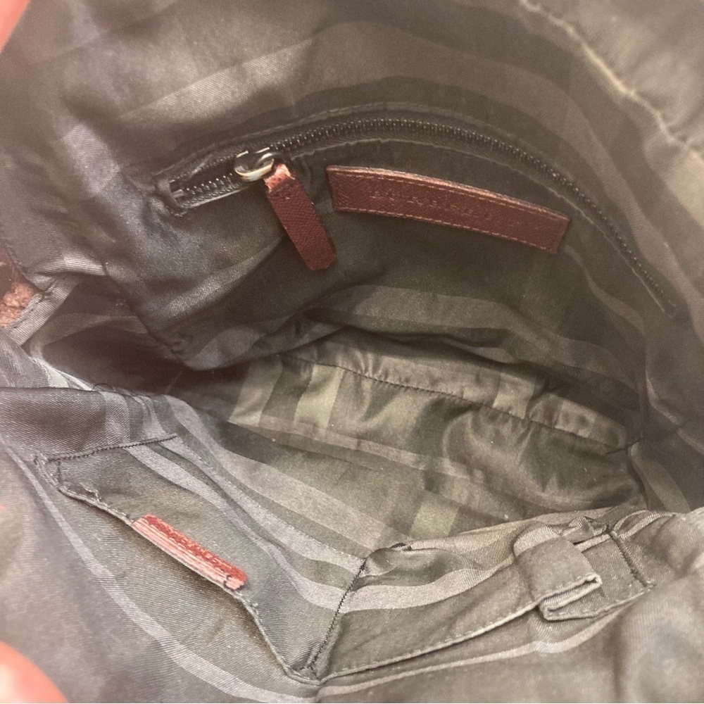 Burberry unisex burgundy maroon messenger bag - Picture 13 of 16